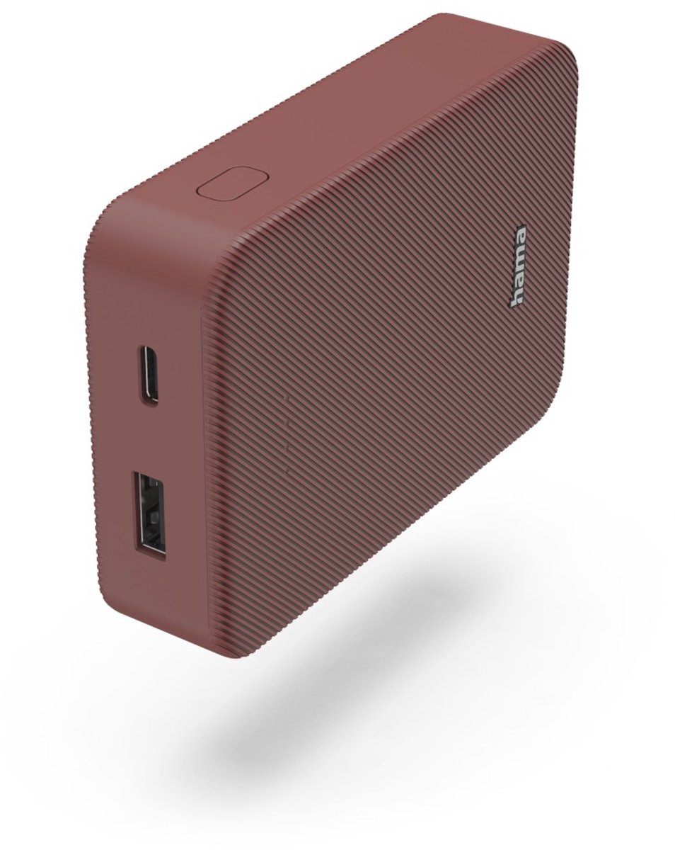 Hama Powerbank Colour 10 10000mAh USB-C+USB-A Red - 10000 mAh