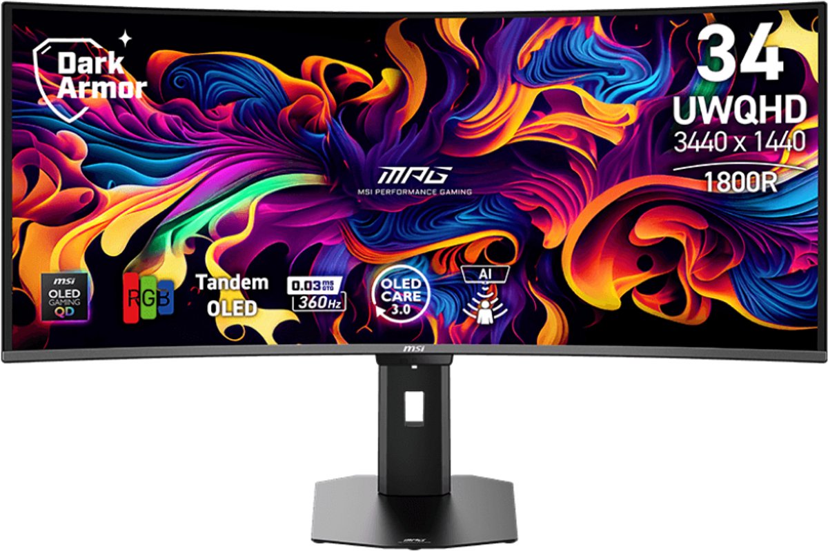 MSI 34" curved gamingskärm MPG 341CQR X36