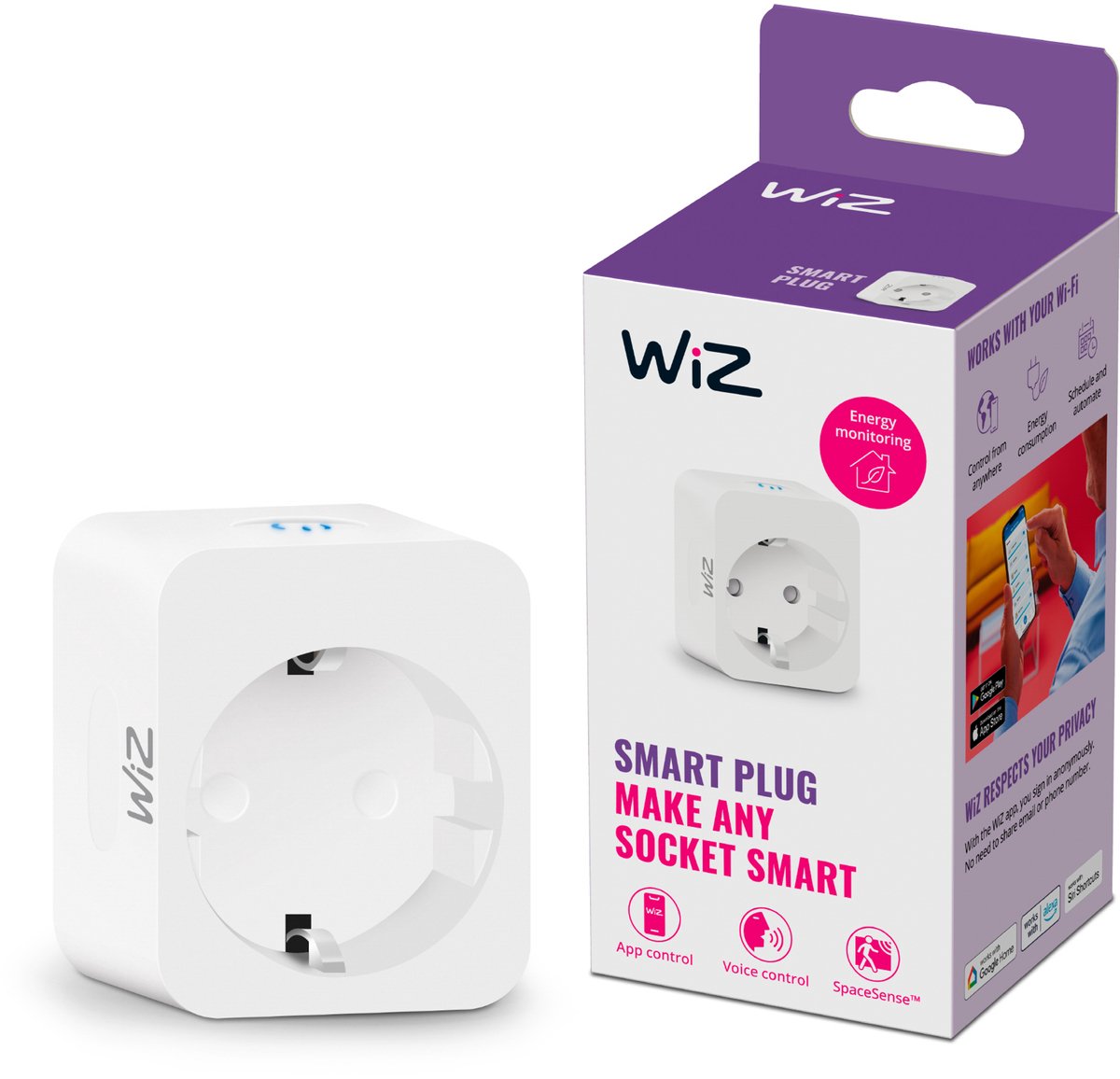 WiZ Smart wifi-fjärrströmbrytare med energimätning