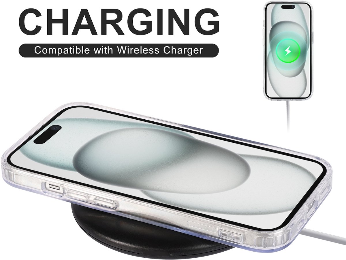 iiglo iPhone 15 Magnetic Silikonskal (transparent)