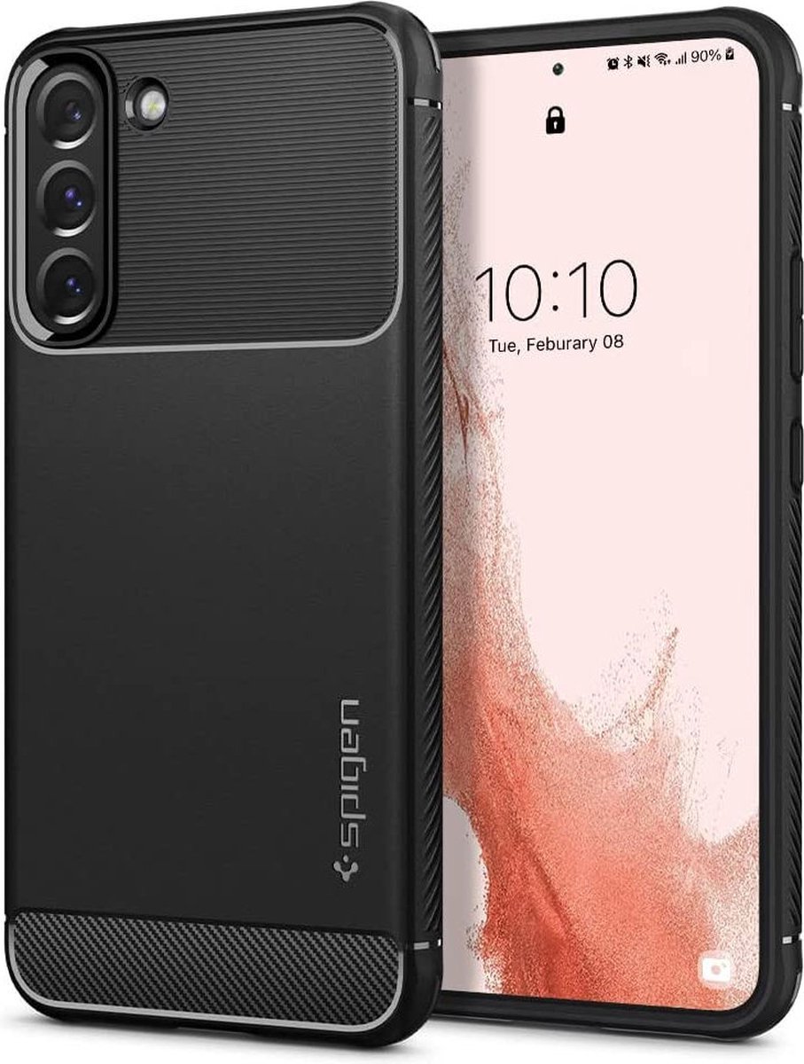 Spigen Rugged Armor - matte black - Samsung Galaxy S22