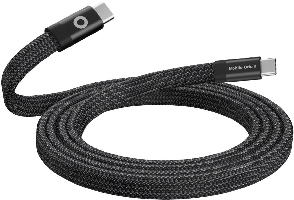 Mobile Origin Magnetic Flat Patented Original Cable USB-C to USB-C 1m - black