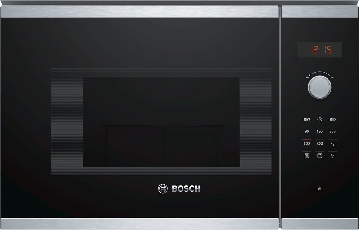 Microondas Integrado con Grill Bosch BEL523MS0 | 20 L | 800 W | Negro, Acero inoxidable