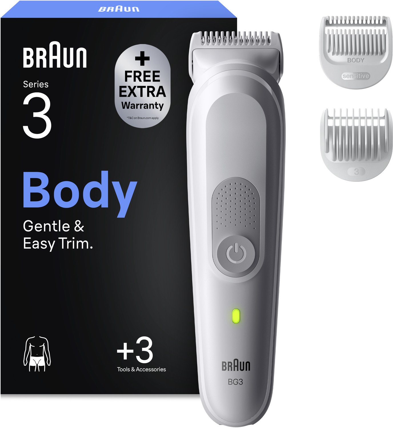 Braun Series 3 BG3530 afeitadora corporal Gris