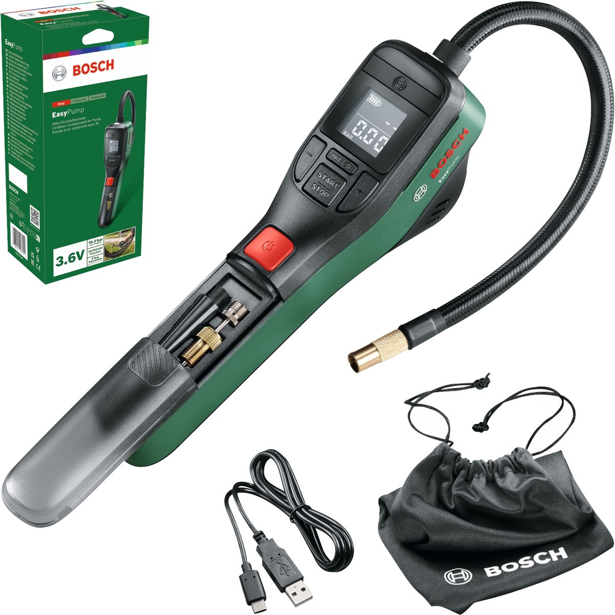 Bosch Easy Pump Cordless Compressed Air Pump 3.6 V