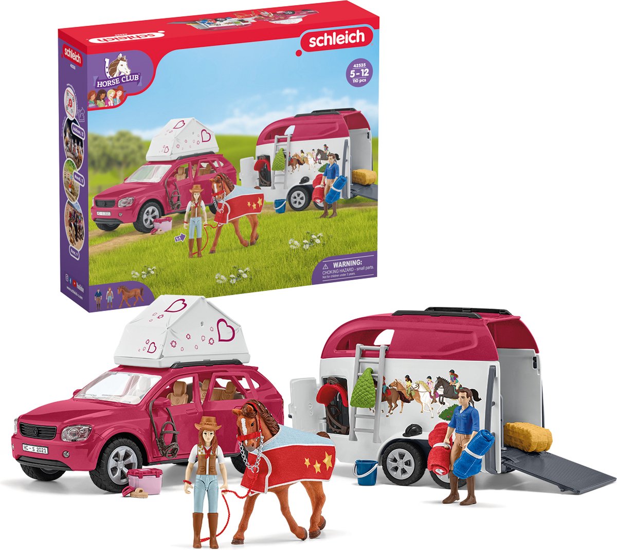 Schleich Hästäventyr med bil och släp