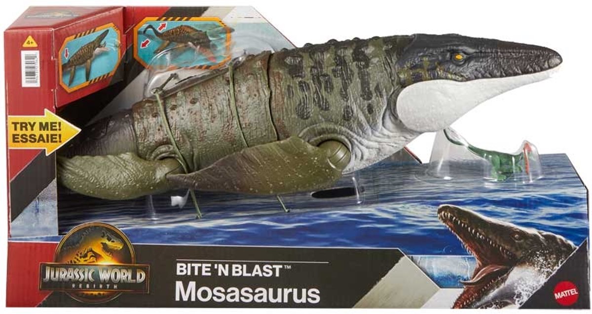 Jurassic World Rebirth Bite & Blast Mosasaurus