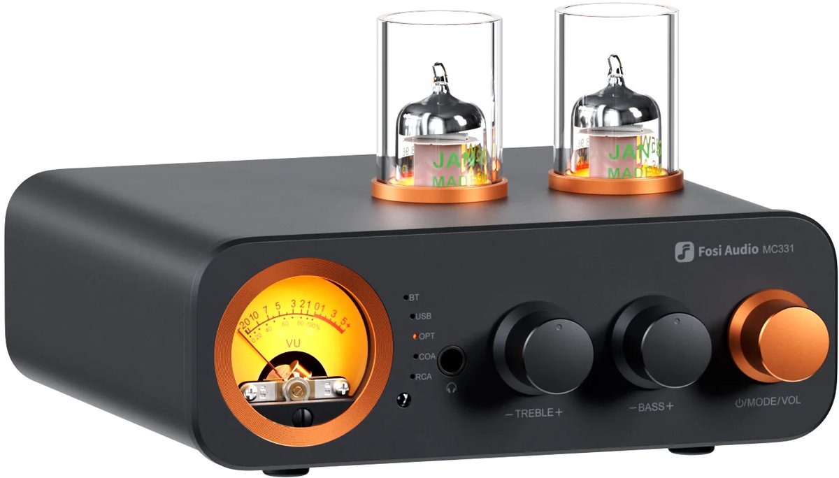 Fosi Audio MC331 Tube Integrated Amplifier Bluetooth DAC