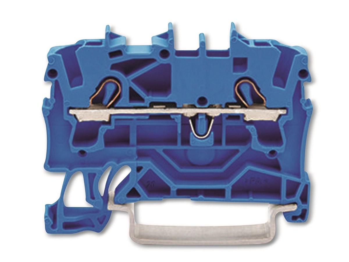 WAGO 2002-1204 Morsetto passante Collegamento gabbia a molla Blu 1 pz.