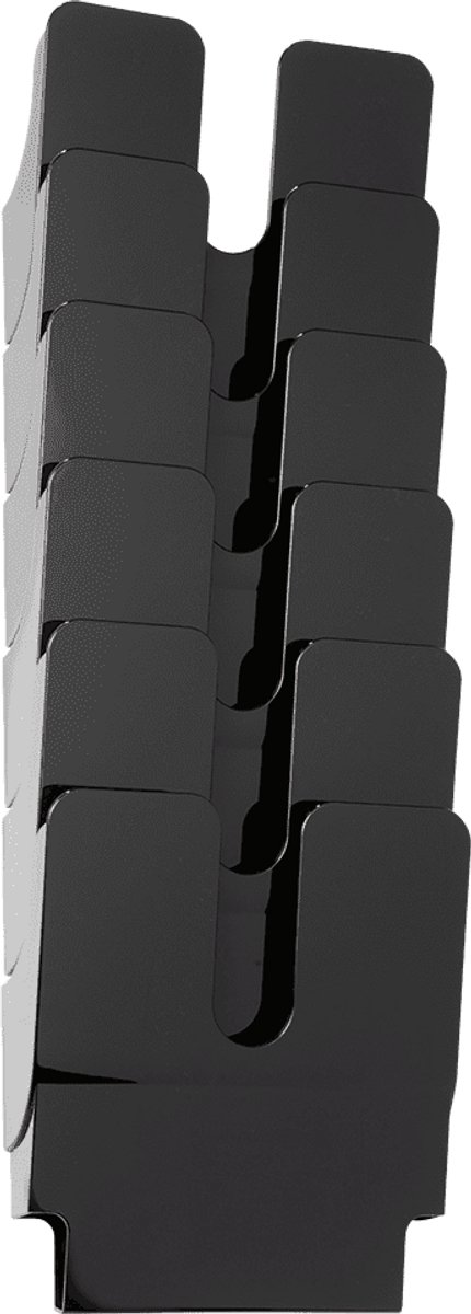 Durable FLEXIPLUS 6 A4 1700008061 Porta depliant Nero DIN A4 Numero scomparti 6 1 pz. (L x L x A) 247 x 247 x 745 mm