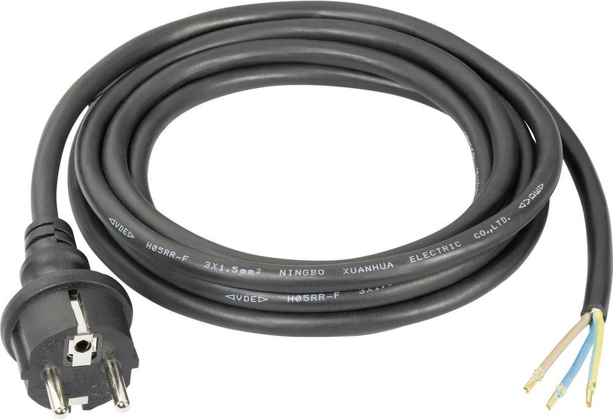 Sygonix SY-5045576 Anslutningskabel Ström Svart 3.00 m