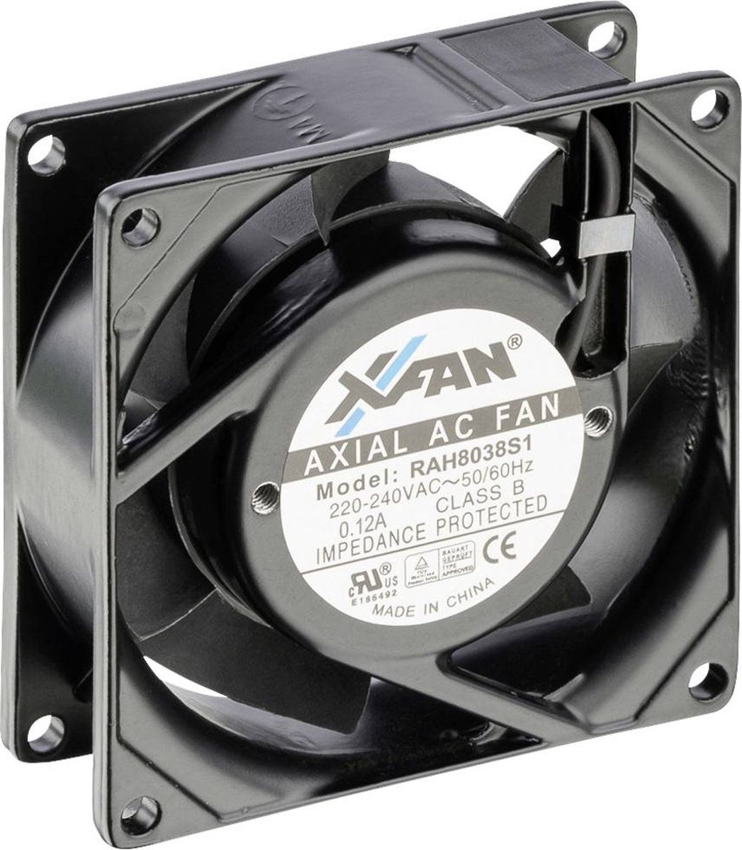 X-Fan RAH8038S1 Axialfläkt 230 V/AC 36 m³/h (L x B x H) 80 x 80 x 38 mm