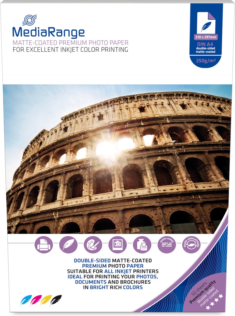 MediaRange Photo Paper Matt A4 250g 50x