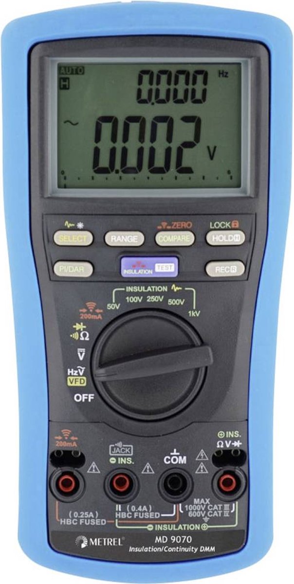 Metrel MD 9070 Isolationsprovare 50 V, 100 V, 250 V, 500 V, 1000 V 25.0 GΩ