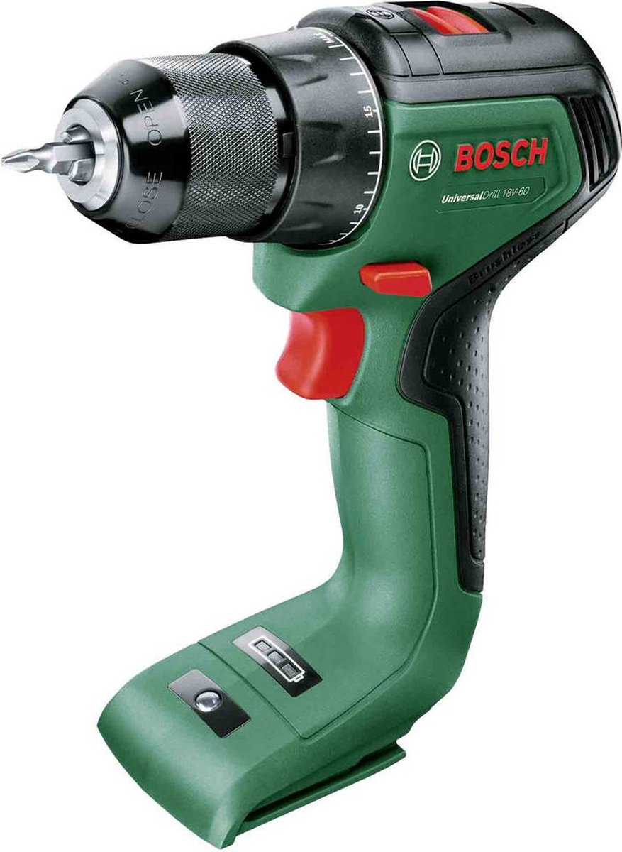Bosch Home and Garden UniversalDrill 18V-60 06039D7000 Borrskruvdragare batteri, Skruvdragare batteri 18 V 2.0 Ah Li-Ion exkl. batteri/laddare, Utan laddare