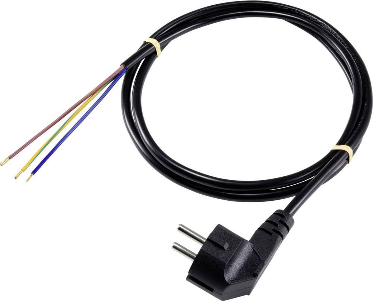 Sygonix SY-5043470 Anslutningskabel Ström Svart 2.00 m