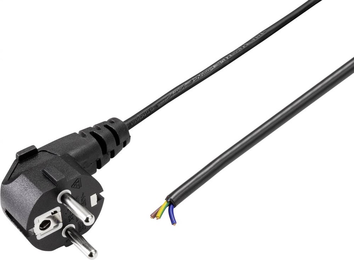 Sygonix SY-5044220 Anslutningskabel Ström Svart 1.50 m