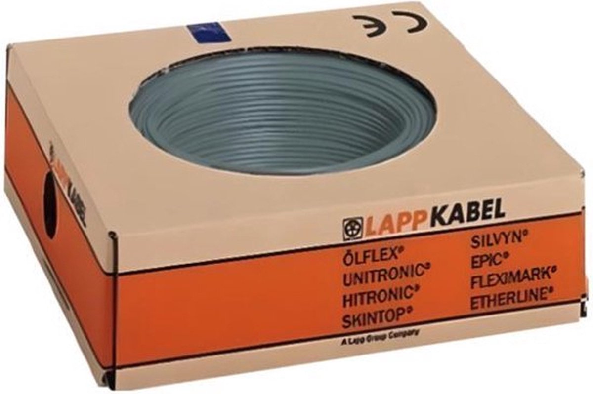LAPP 4510063 Flätad kabel H05V-K 1 x 1 mm² Grå 100 m