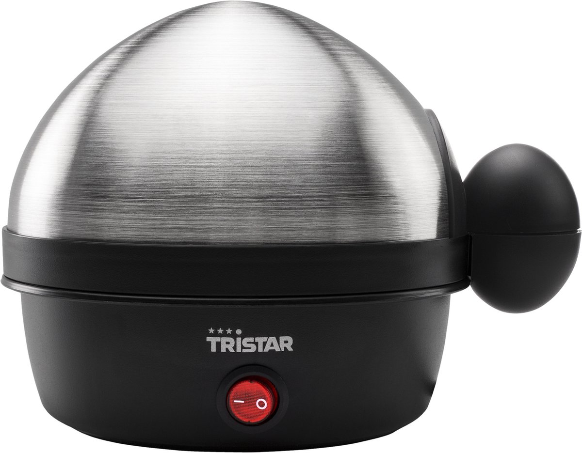 Tristar EK-3076 Äggkokare med mätglas, Kontrolljus Rostfritt stål, Svart