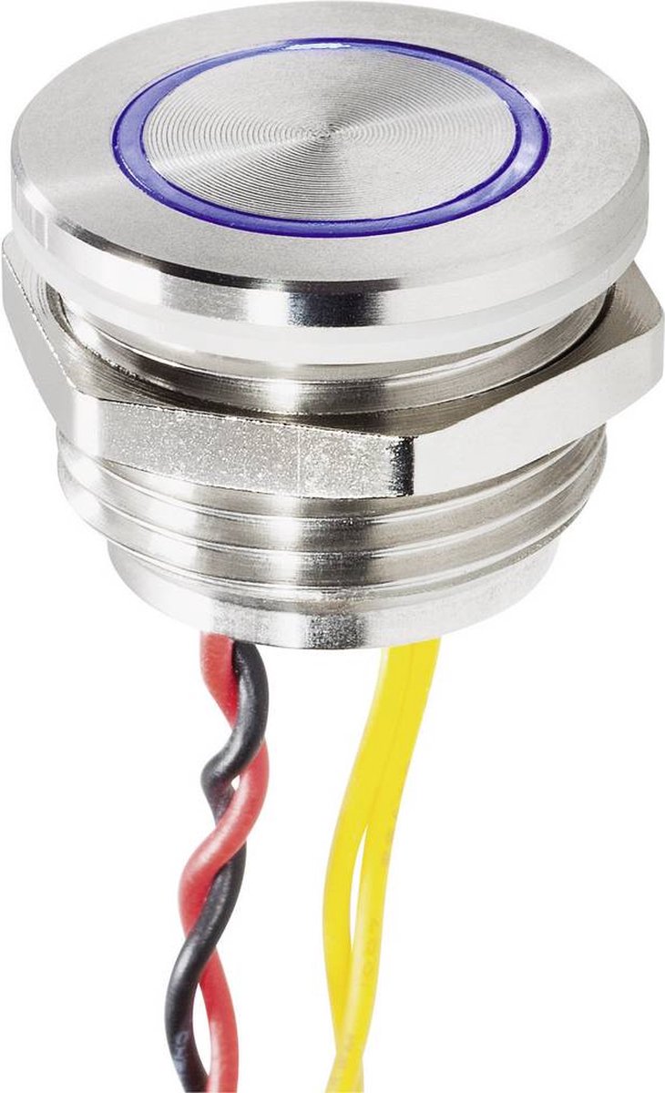 Renkforce RF-4707818 Klockknapp med Piezo 1x Rostfritt stål, Blå 24 V/0,3 A