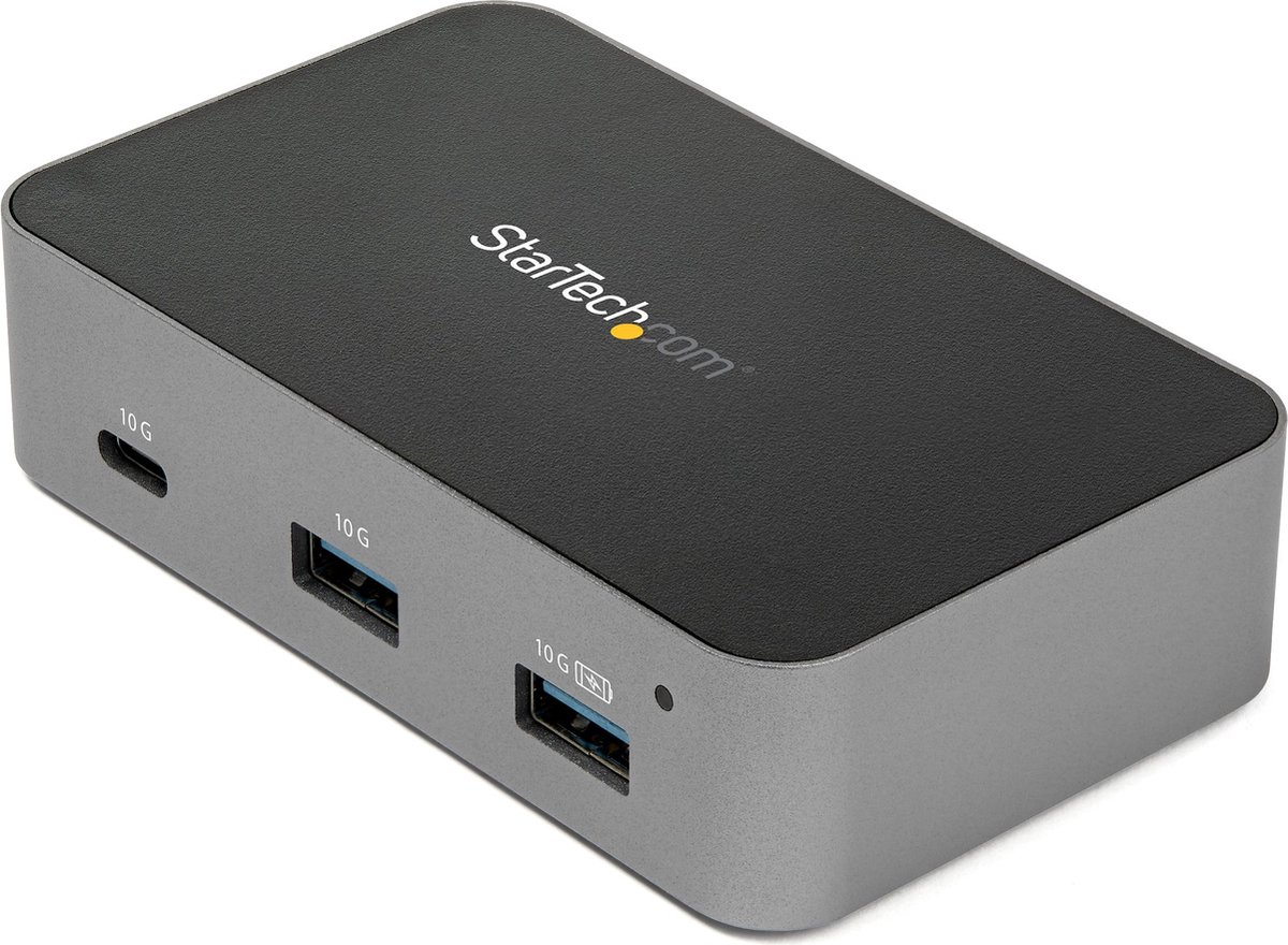 StarTech.com 4-Port USB C Hub 10Gbps - 3x USB-A & 1x USB-C - Powered - hub - 4 ports USB hub - 4 ports - Grå