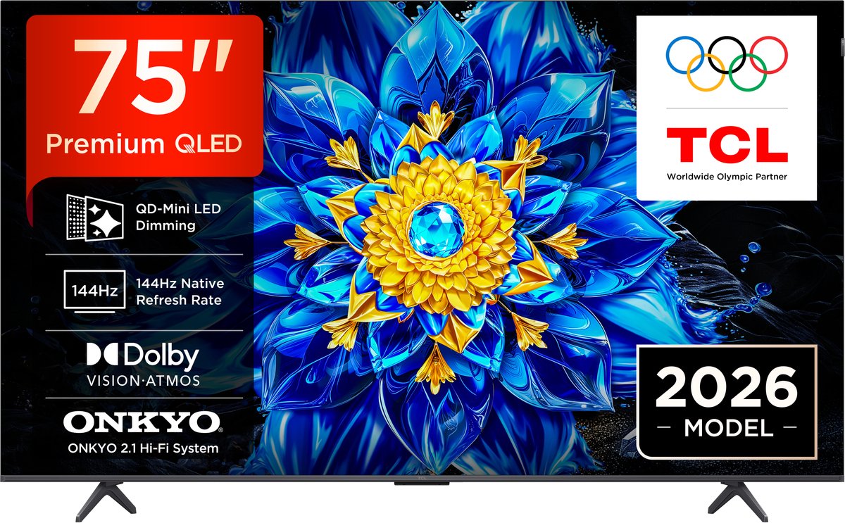 TCL 75" Fladskærms TV Mini LED 4K Dolby Vision 75P8L
