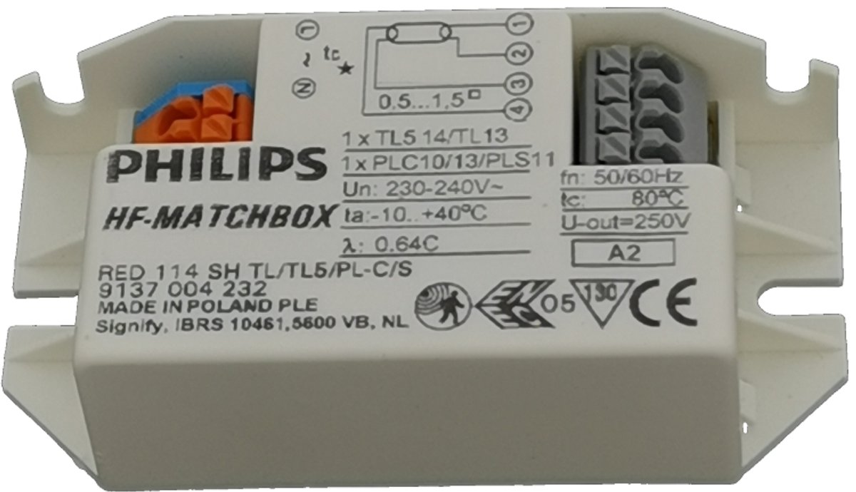 Philips Elektronisk Forkobling HF-MATCHBOX 114 RED TL/PLS