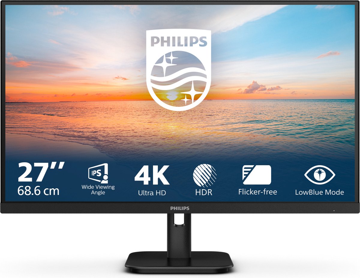27" Philips 27E1N1800A - 1000 Series - 3840x2160 (4K) - 60Hz - IPS
