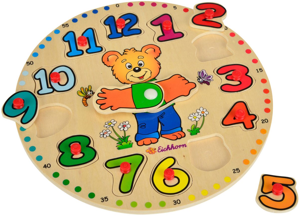 Eichhorn Wooden Leather Clock