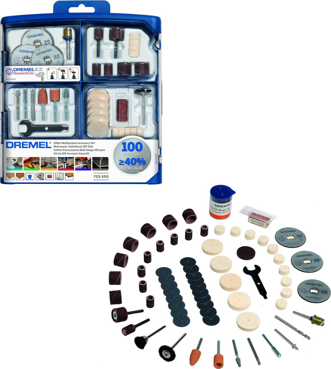 Dremel 2615S723JA Tillbehörssats Skaft-Ø 3,2 mm 100 st