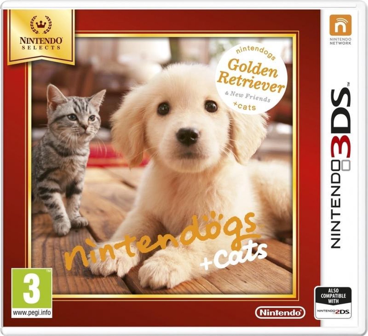 Dogs + Cats: Golden Retriever & New Friends - Nintendo 3DS - Virtuelle kæledyr