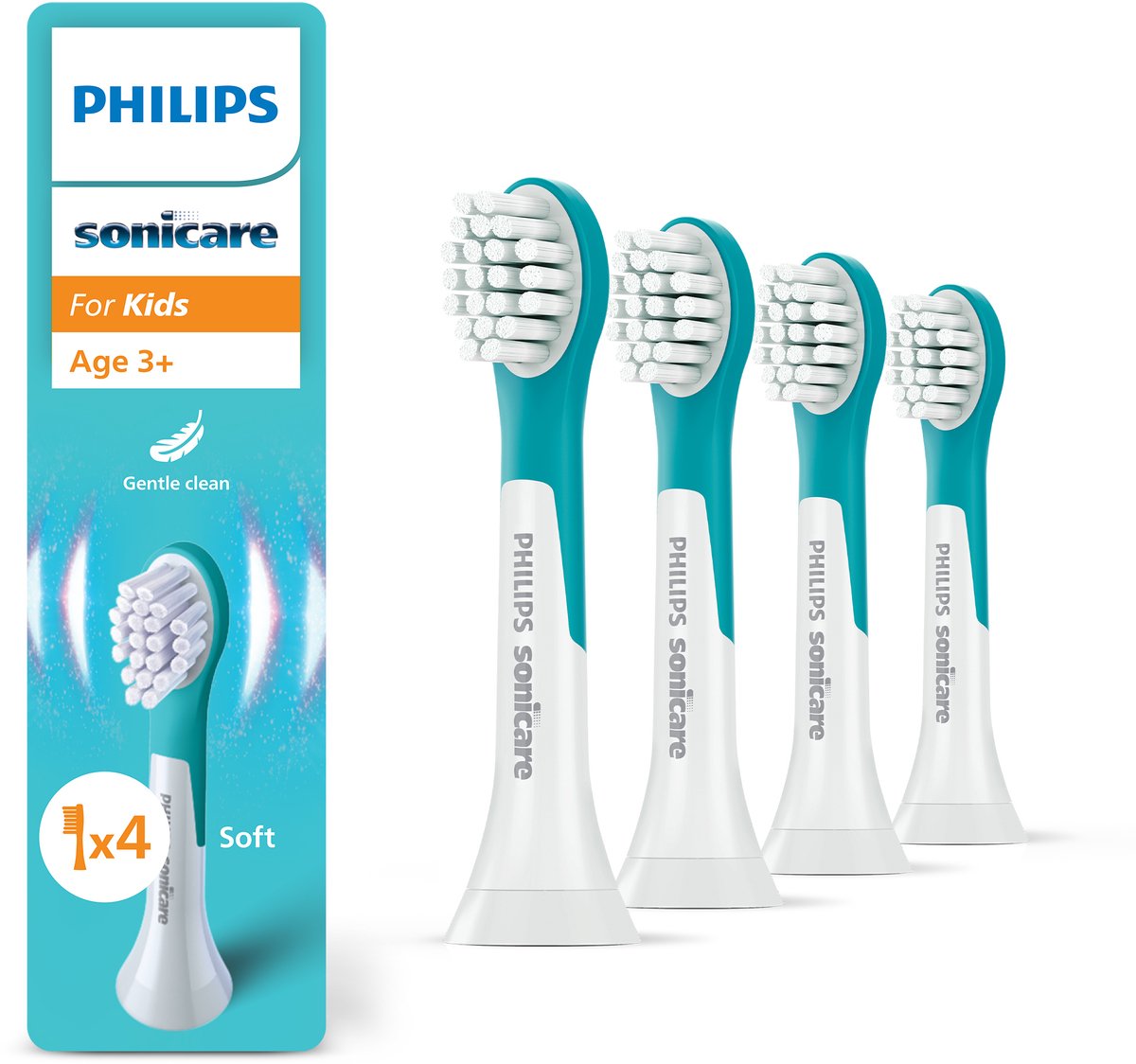Philips Tandbørstehoveder Sonicare For Kids - White - 4 pcs