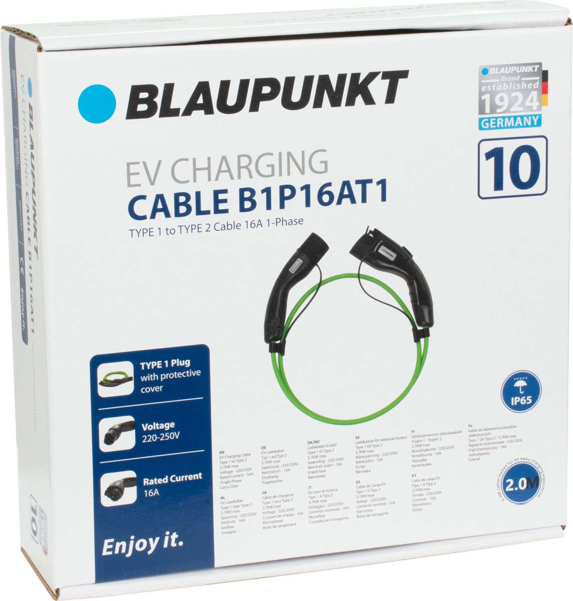 Blaupunkt B1P16AT1 Elbil laddkabel 2 m
