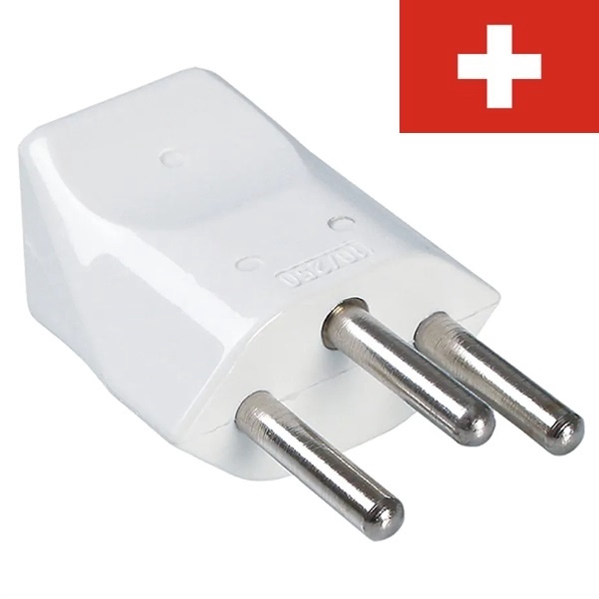 Bachmann 910275 Elnätskontakt Schweiz Termoplast 250 V Vit IP20