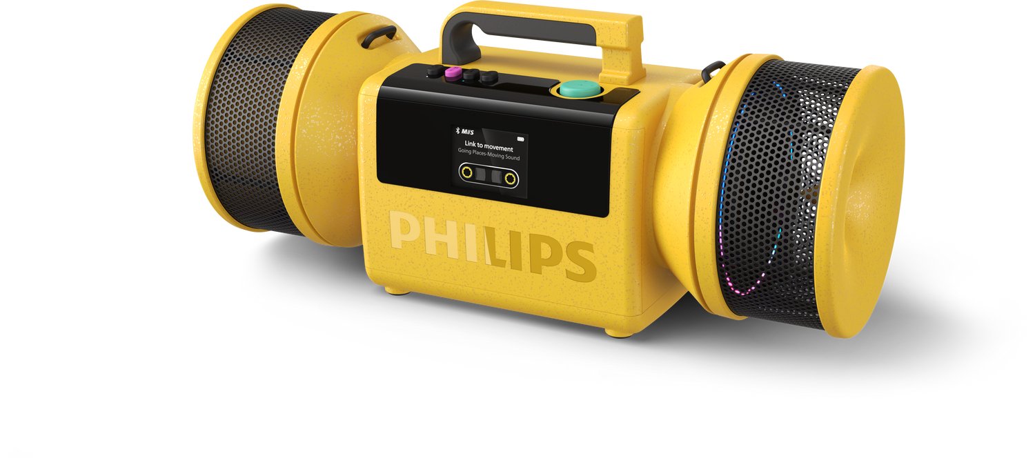 Philips TAMS80 - The Tube Boombox - Yellow