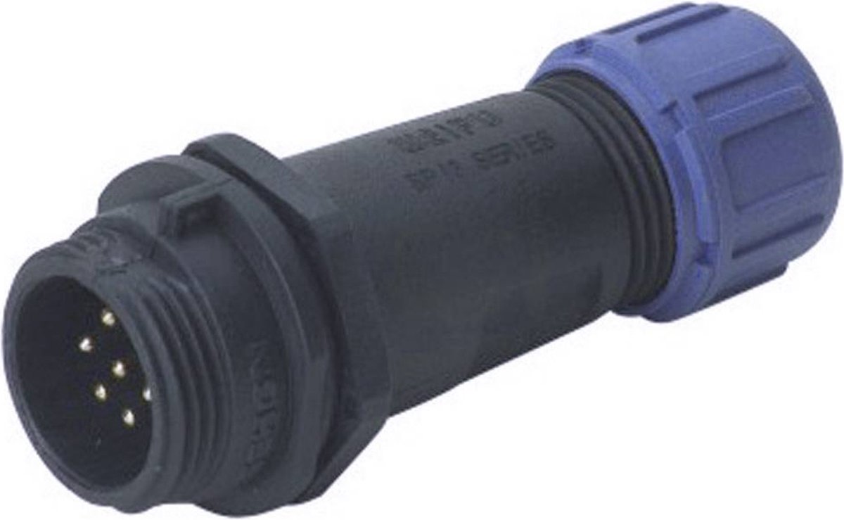 Weipu SP1311 / P 6 II Rundkontakt Kontakt hane rak Totalt antal poler: 6 Serie (rundkontakt): SP13 1 st