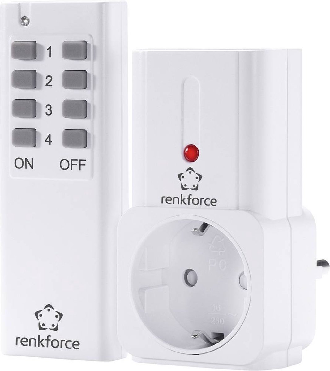 Renkforce Set med vägguttag 2 delar Inomhus 2000 W