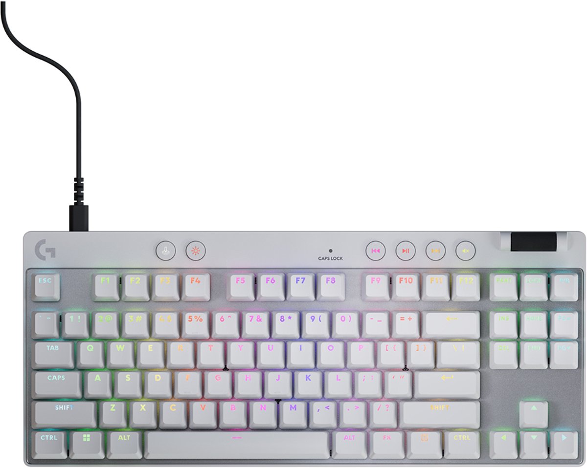Logitech G PRO X TKL - Logitech Magnetic Analog - Linear - Gaming Tastatur - Uden Numpad - Nordisk - Hvid