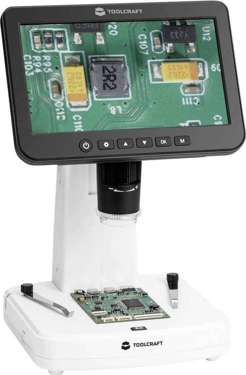 TOOLCRAFT TO-9407067 Digitalt mikroskop 300 x infallande ljus, transmitterat ljus