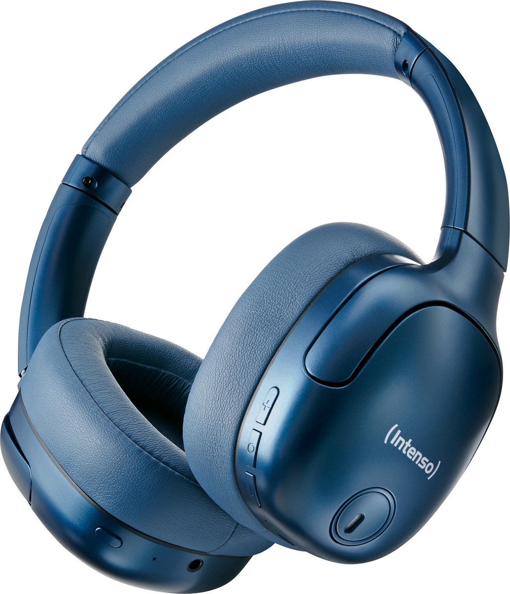 Intenso Over-Ear O400HA blue Over Ear hörlurar Bluetooth Blå Brusreducering Hopfällbara
