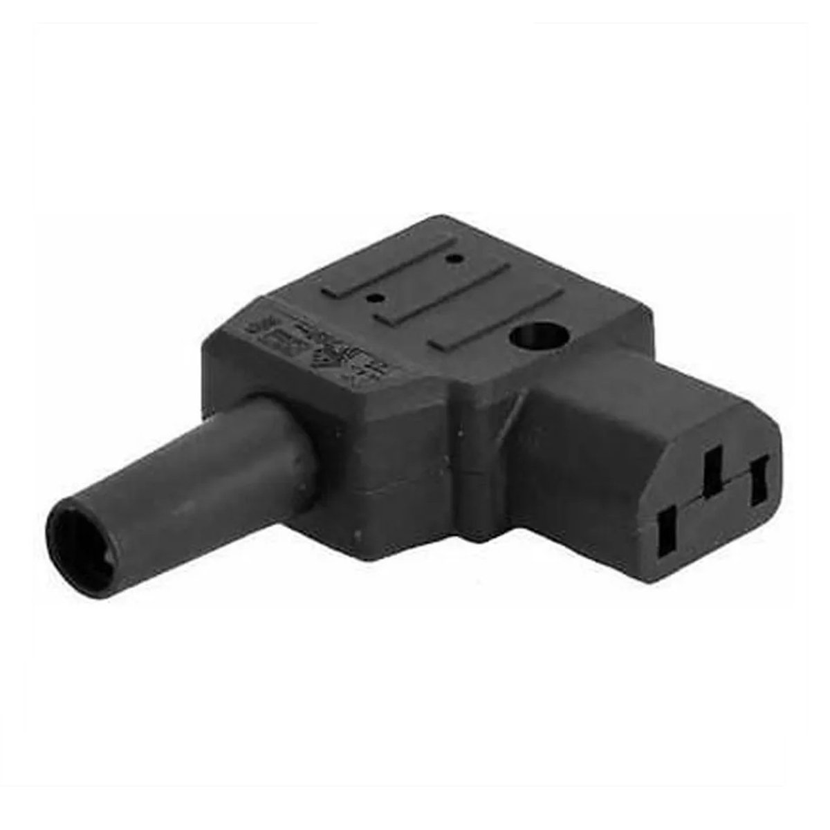 Bachmann 915173 IEC-kontakt vinklad Svart 1 st Piece