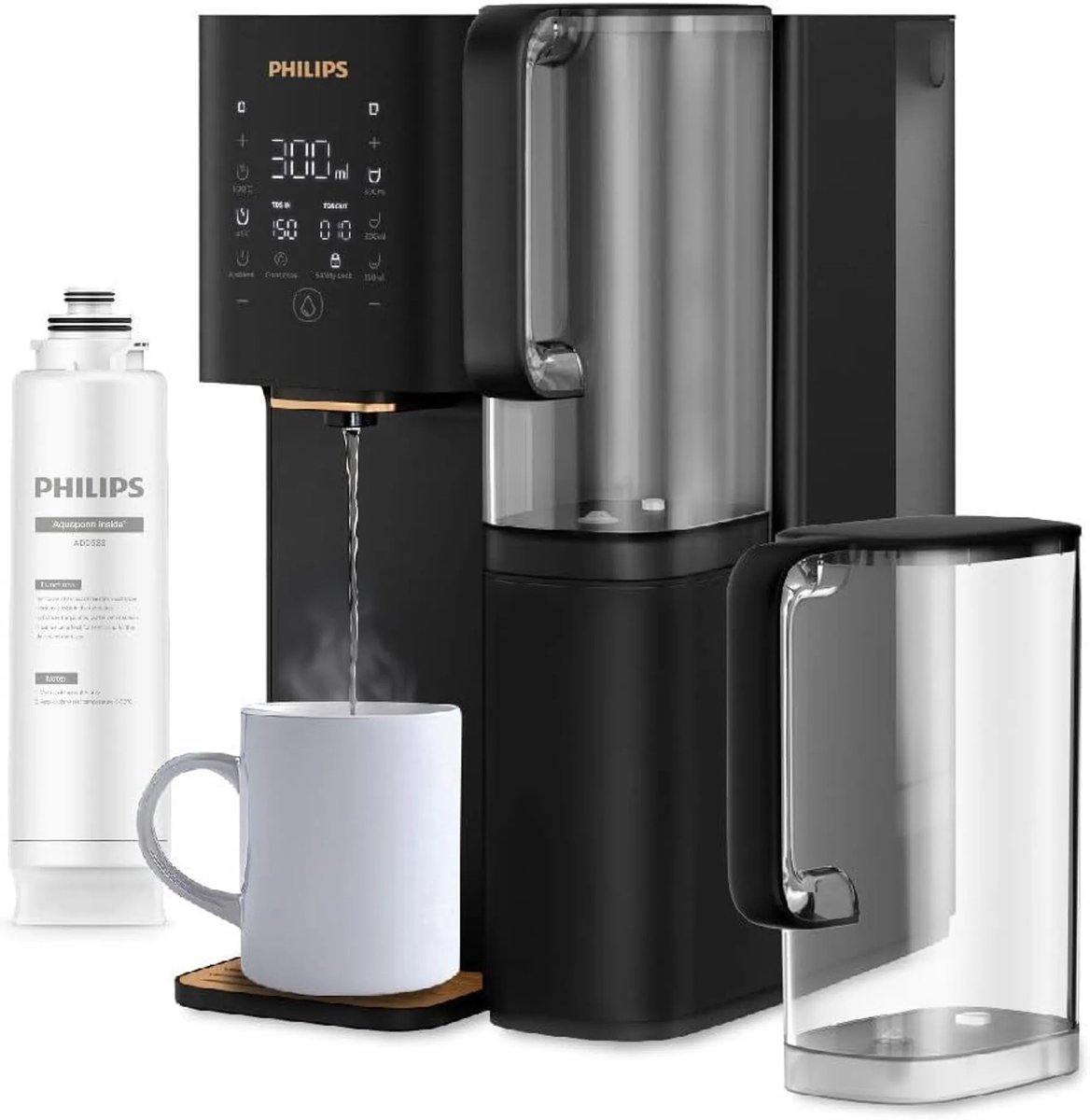 Philips Aquaporin ADD6920BK - electric water filter dispenser - black