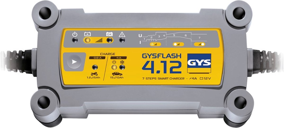 GYS GYSFLASH 4.12 029422 Bilbatteriladdare 12 V 4 A