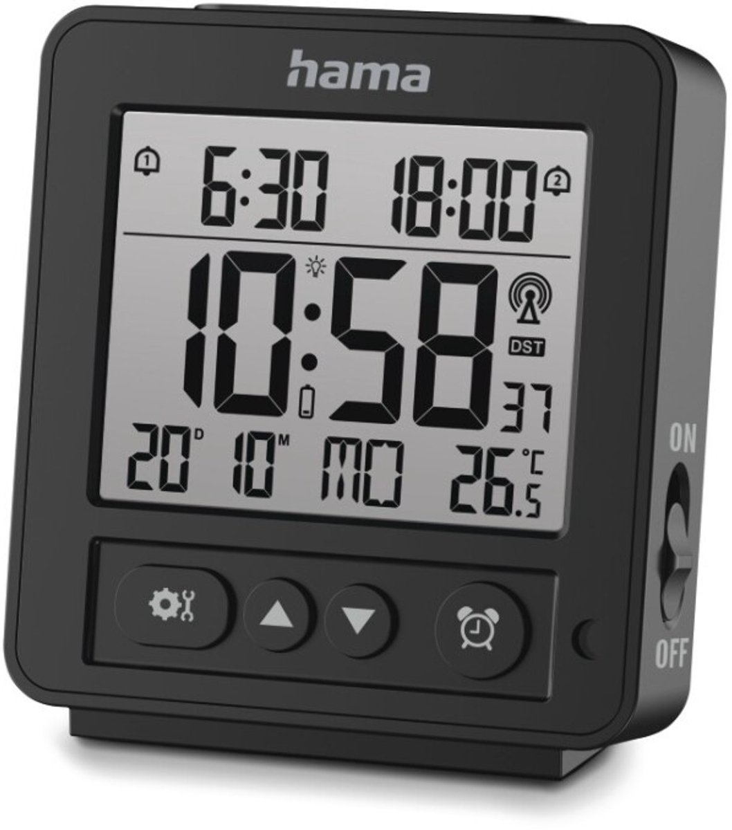 Hama 'Rhodes' Digital Radio Alarm Clock LCD Black