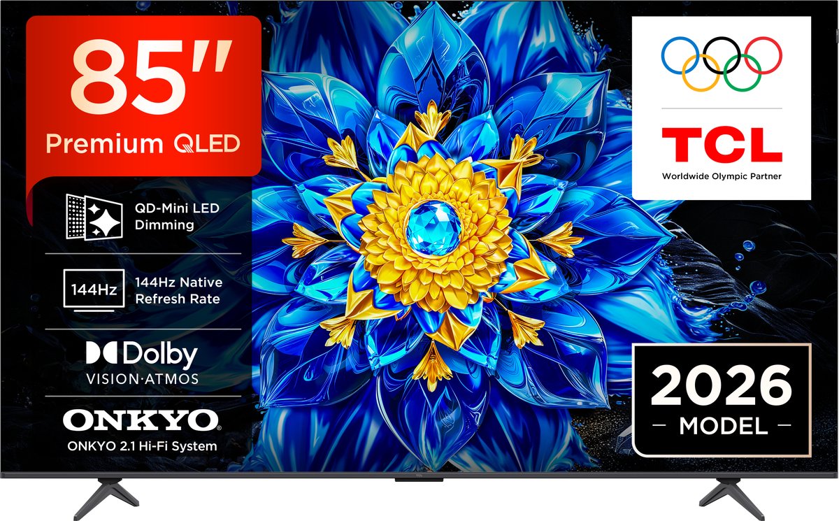 TCL 85" Fladskærms TV Mini LED 4K Dolby Vision 85P8L