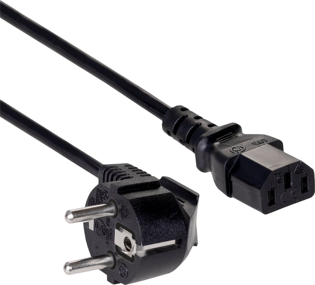 Akyga Ström Adapterkabel [1x Jordad stickpropp - 1x Apparat hona C13] 3.00 m Svart