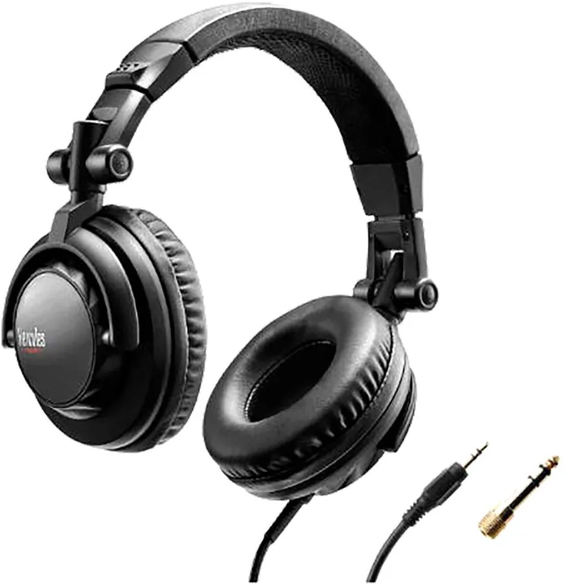 Hercules HDP DJ45 Over Ear hörlurar Sladd Svart Hopfällbara DJ