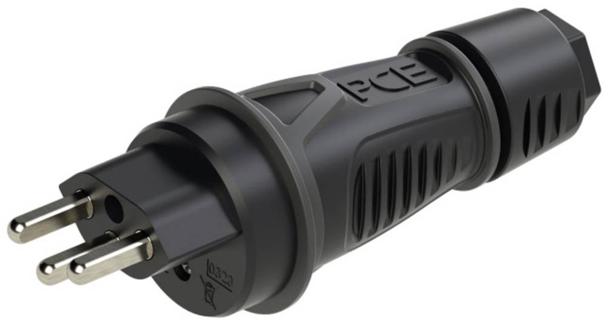 PC Electric 0323-ss Stickpropp PA6, TPE 250 V Svart IP55