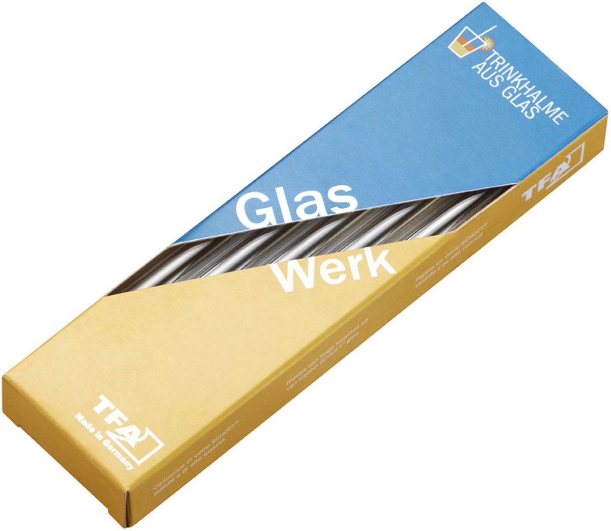 TFA Dostmann GlasWerk SHORT Sugrör 15 cm Set 10 st Glas Transparent 14.2015.10