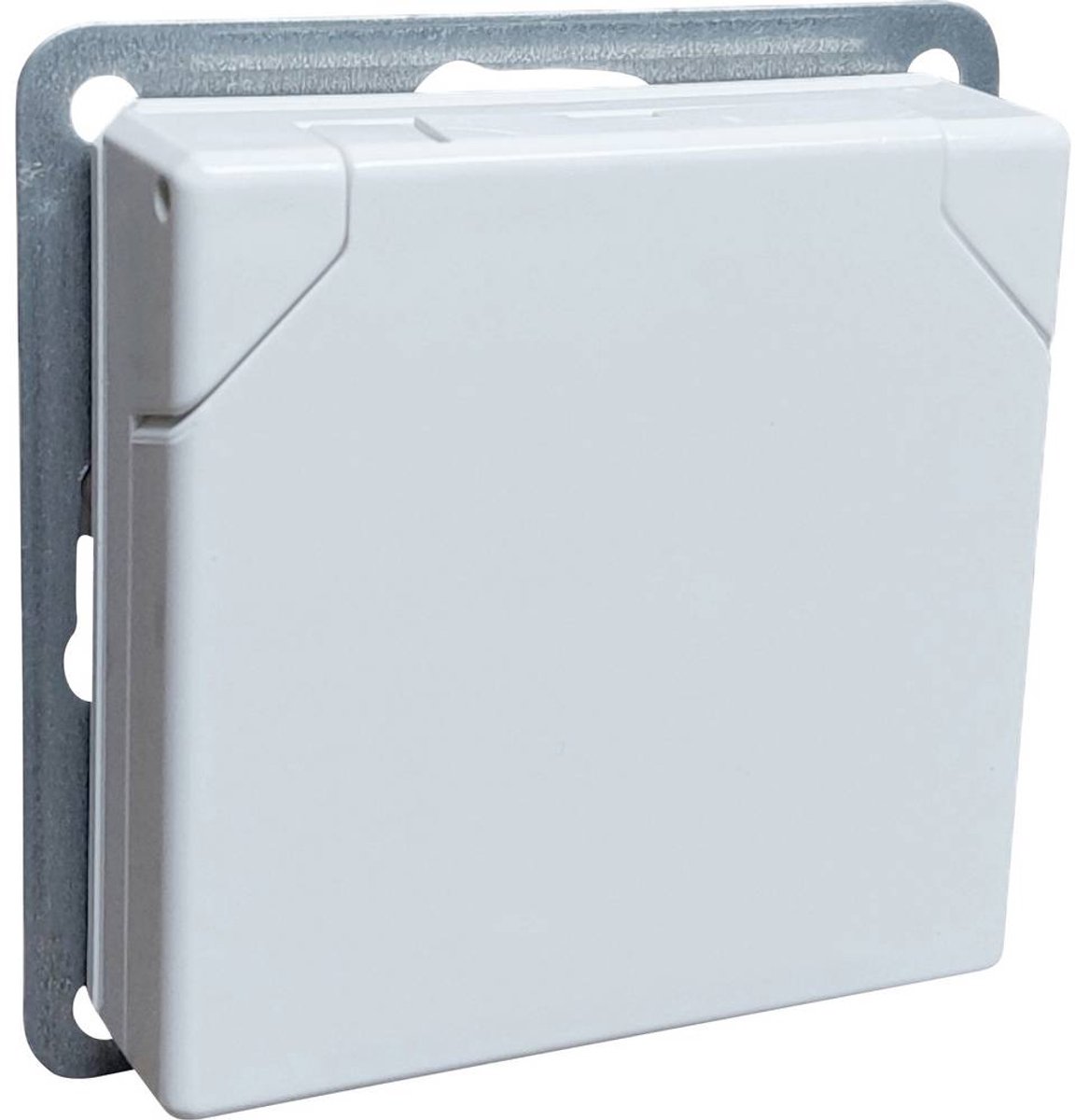 N & L 41243 1 st Uttag med fällbart lock Vit 1 st